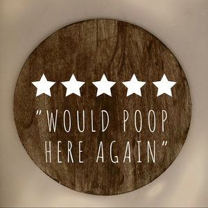 Wooden bathroom sign customizable